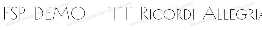 FSP DEMO   TT Ricordi Allegria Regu字体转换